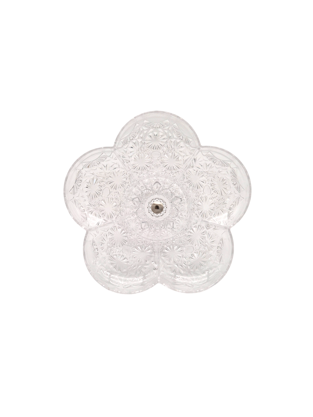 Flower Snack Serving Dish with Lid - Small Clear - image 4