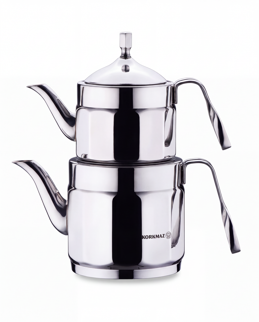Korkmaz Nostaljia Maxi Turkish Teapot Set - 1.2 L + 2.2 L - image 1