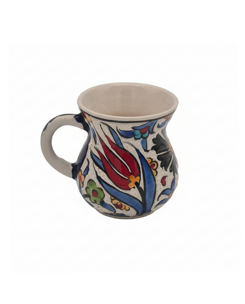 Curved Floral Ceramic Mug - image 2