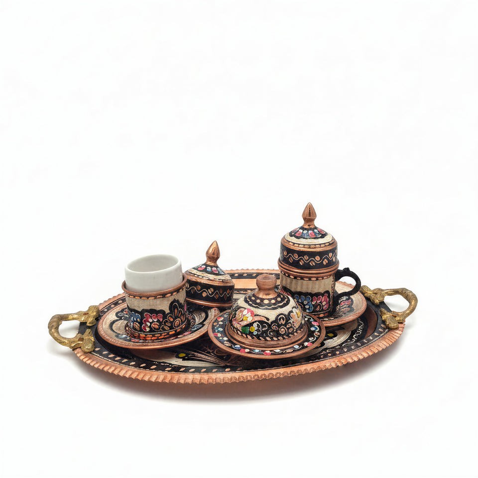 Copper Turkish Coffee Set for Two - image 1