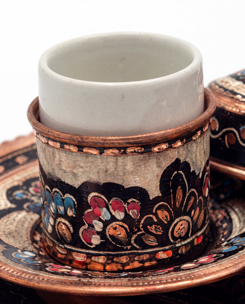 Copper Turkish Coffee Set for Two - image 2