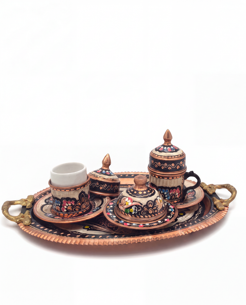 Copper Turkish Coffee Set for Two - image 3