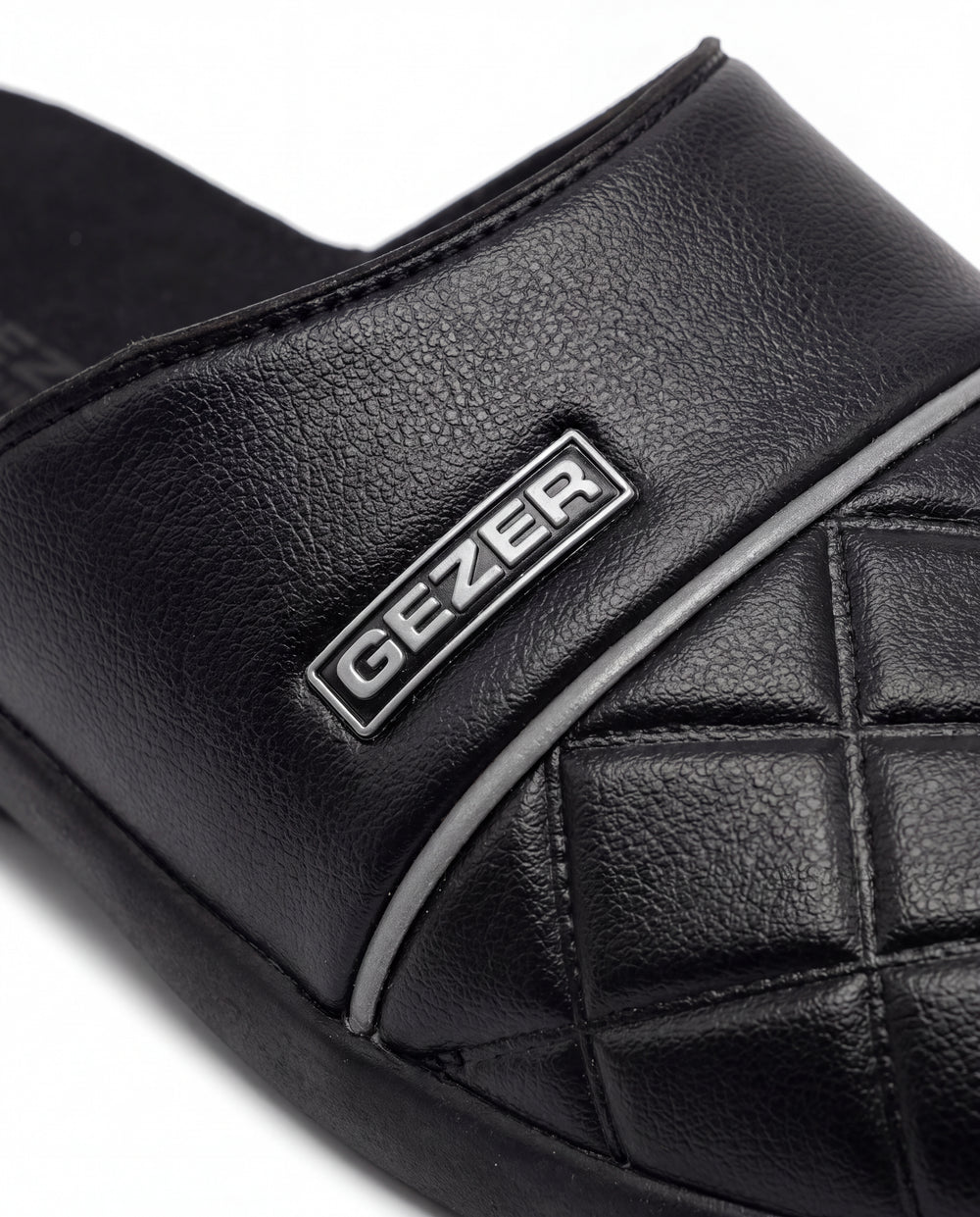 Gezer Diamond Detail Slippers - Black - image 2